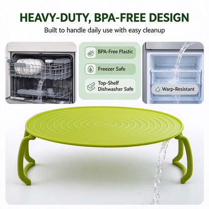 4-in-1 Multifunctional Microwave Tray (Splash Guard, Carrying Tray, and Stacking Rack) 🍲