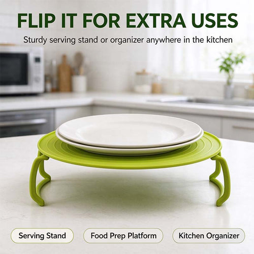 4-in-1 Multifunctional Microwave Tray (Splash Guard, Carrying Tray, and Stacking Rack) 🍲