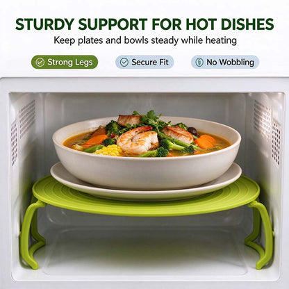 4-in-1 Multifunctional Microwave Tray (Splash Guard, Carrying Tray, and Stacking Rack) 🍲