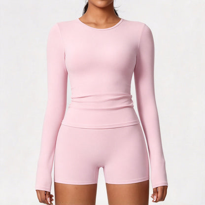 Soft Single-Layer Basic Long Sleeve Shirts See Through Breathable Wear Casual Sporty Shirt