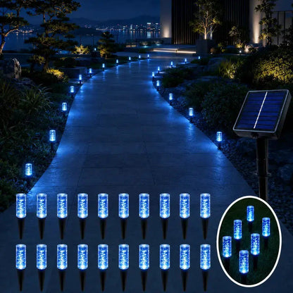 Solar Pathway Lights Outdoor Crystal Bubble