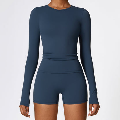 Soft Single-Layer Basic Long Sleeve Shirts See Through Breathable Wear Casual Sporty Shirt