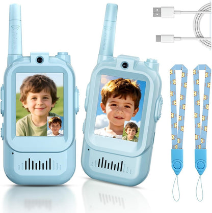 Kids Video Walkie Talkie Set (2-Pack) – Intercom with Camera & Screen