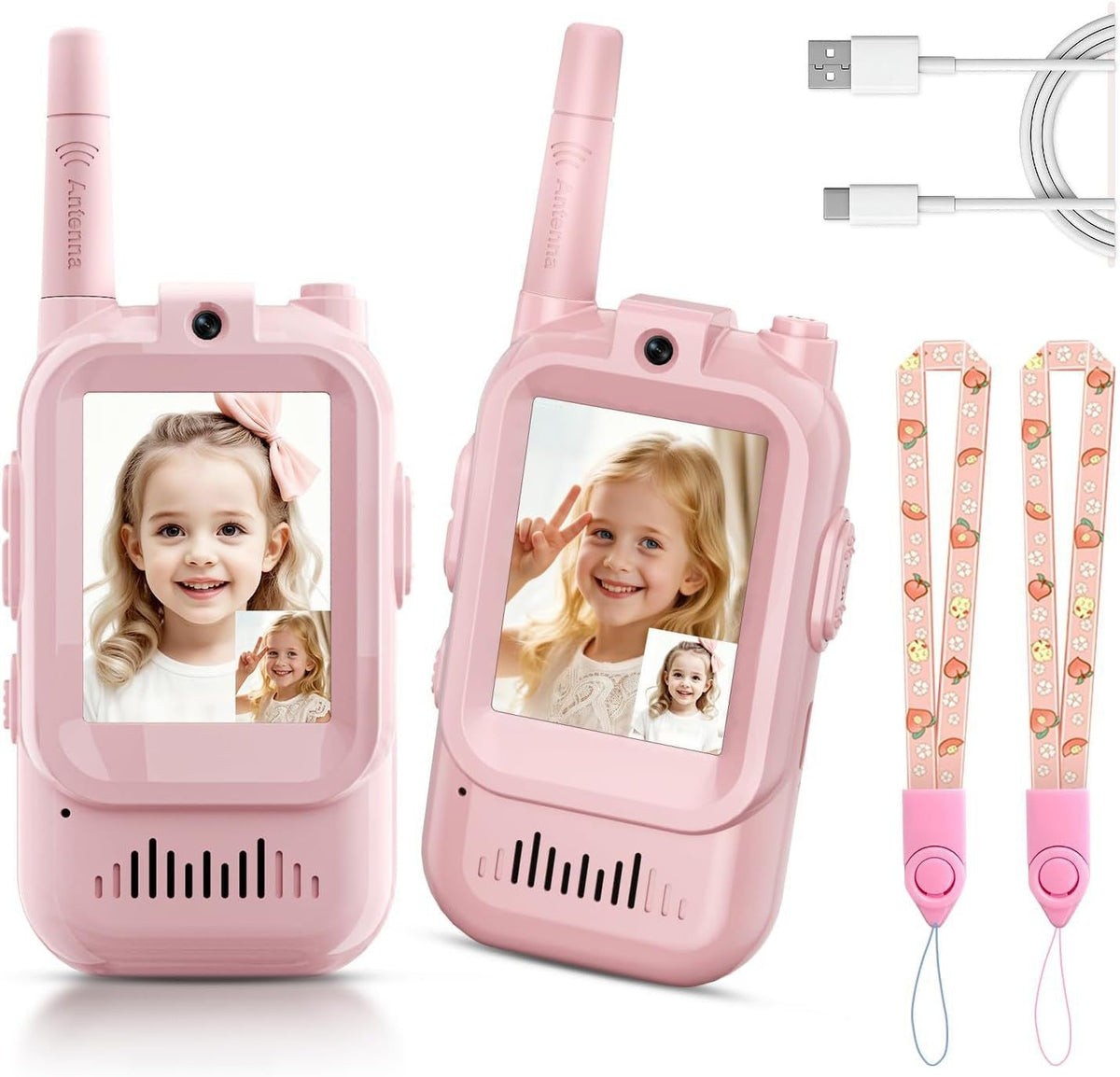 Kids Video Walkie Talkie Set (2-Pack) – Intercom with Camera & Screen