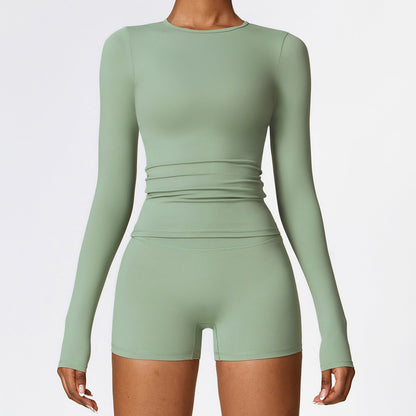 Soft Single-Layer Basic Long Sleeve Shirts See Through Breathable Wear Casual Sporty Shirt