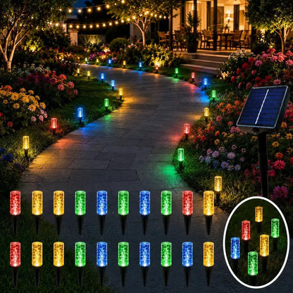Solar Pathway Lights Outdoor Crystal Bubble