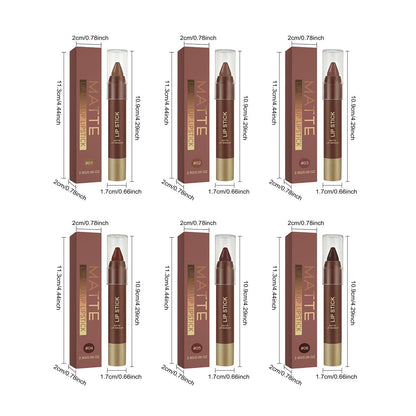 Matte Brown Lipstick| Waterproof Non-Stick Cup
