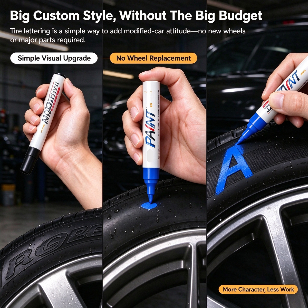 DIY Automotive Tire Paint Markers