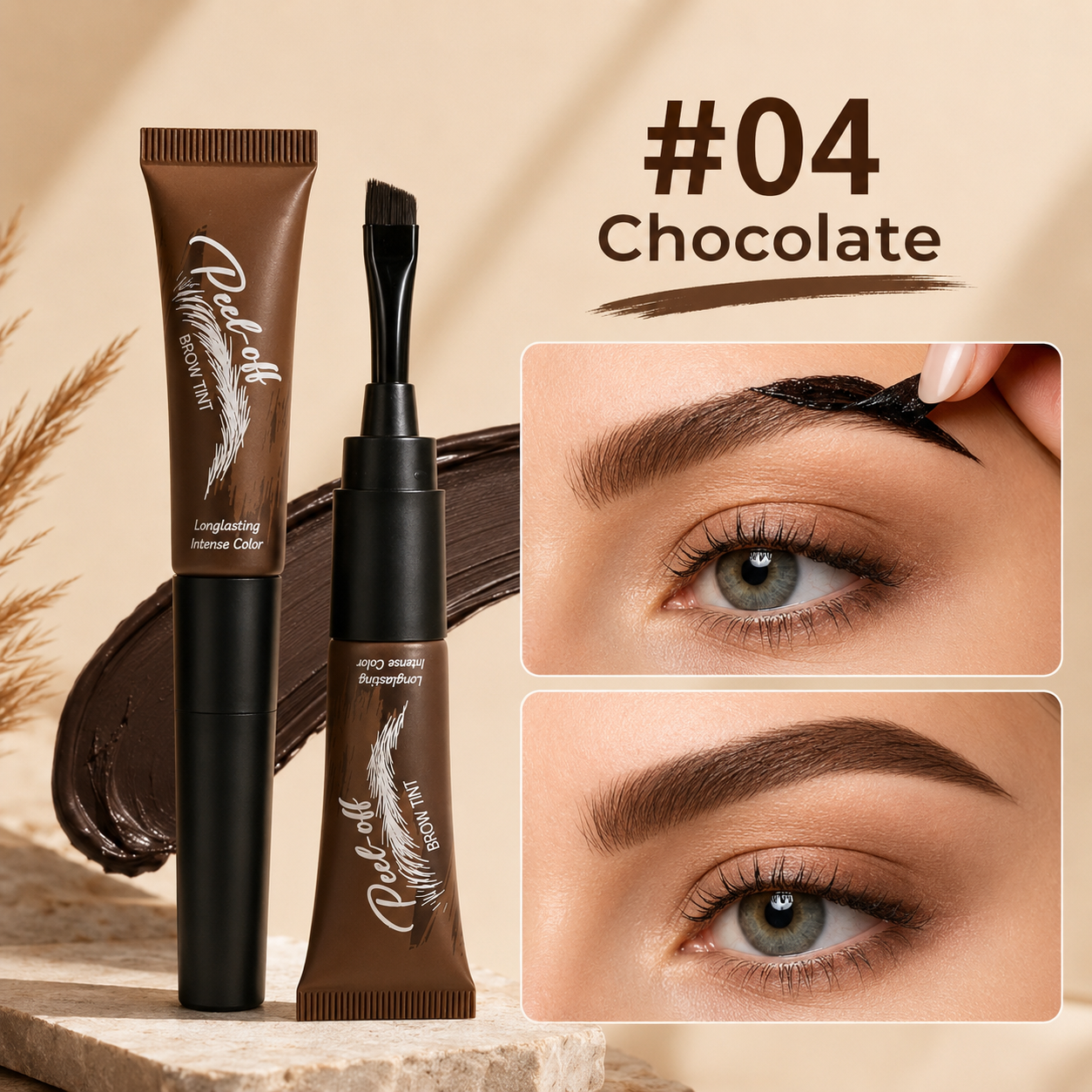 5-Color Waterproof Eyebrow Tint for Precise & Long-Lasting Brows