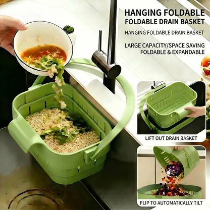 Foldable Hanging Kitchen Sink Drain Basket