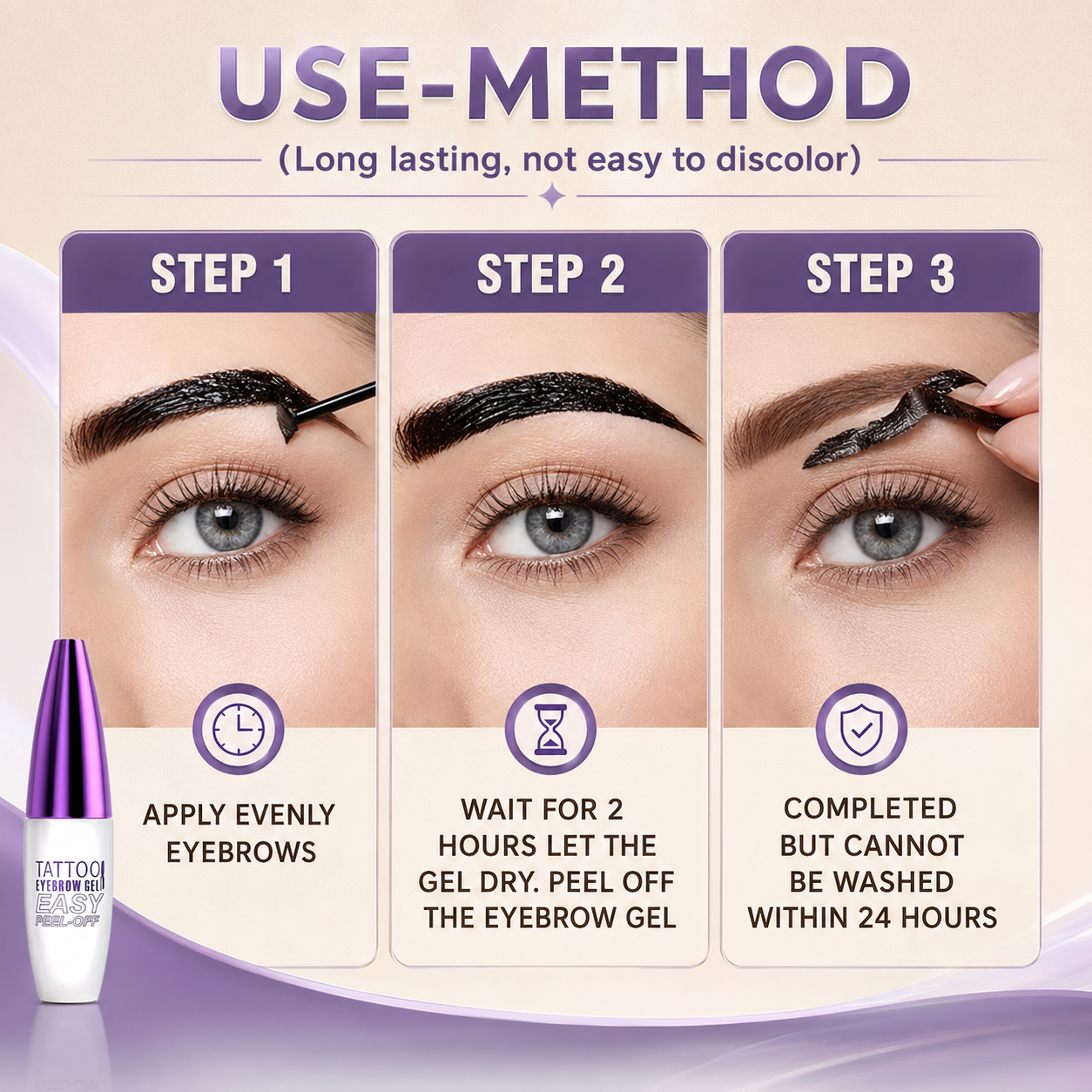 Waterproof Peel Off Eyebrow Tint Gel