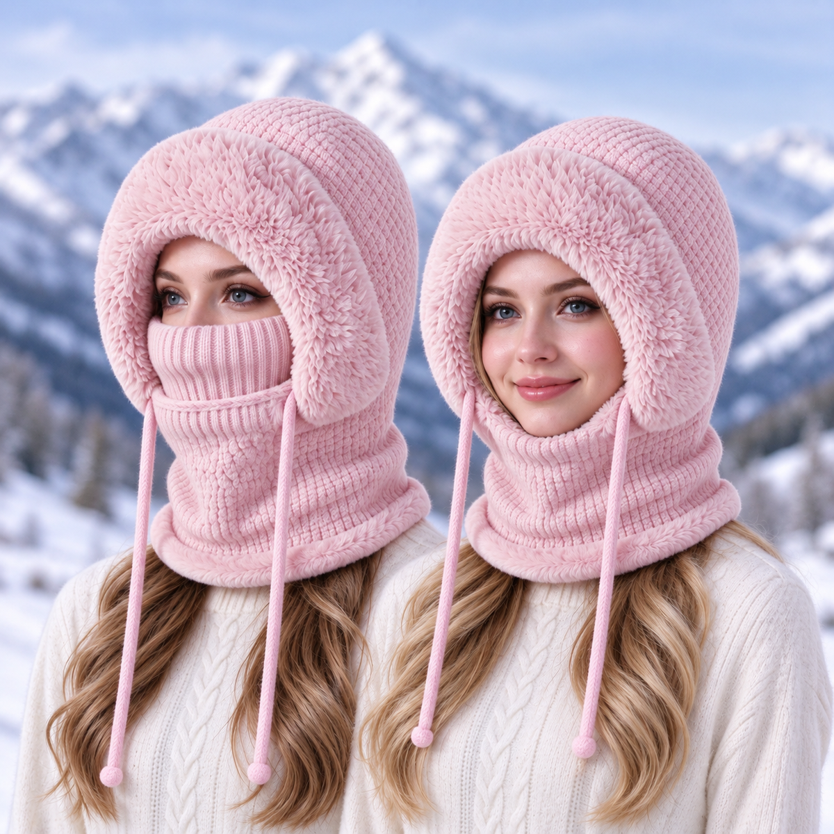 Stay Cozy and Stylish This Winter ❄️✨3 in 1 Beanie Hat For Women