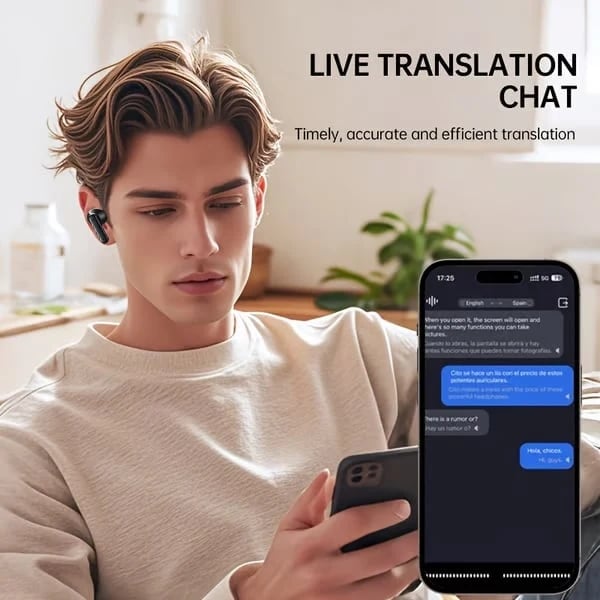 🎁🔥Wireless Bluetooth AI Translation Earphone With LED display screen(Fit iOS & Android)