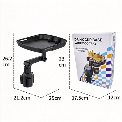 Universal 360° Swivel Car Cup Holder Tray