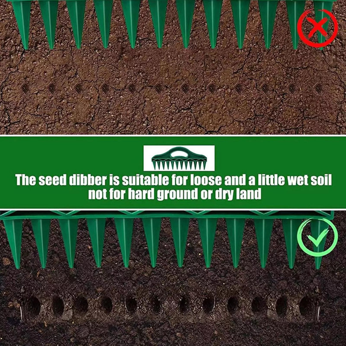 35% OFF🌱Garden Seed Spacer & Dibbler – 12-Hole Precision Planting Tool
