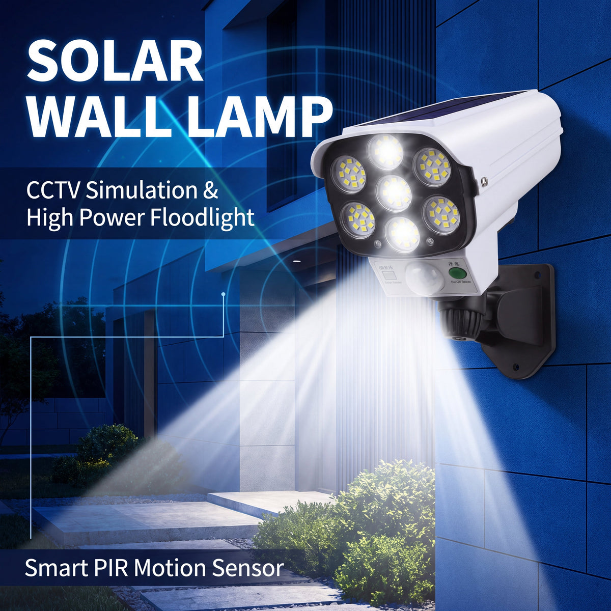 📢📢⚡Simulated security camera with LED solar light