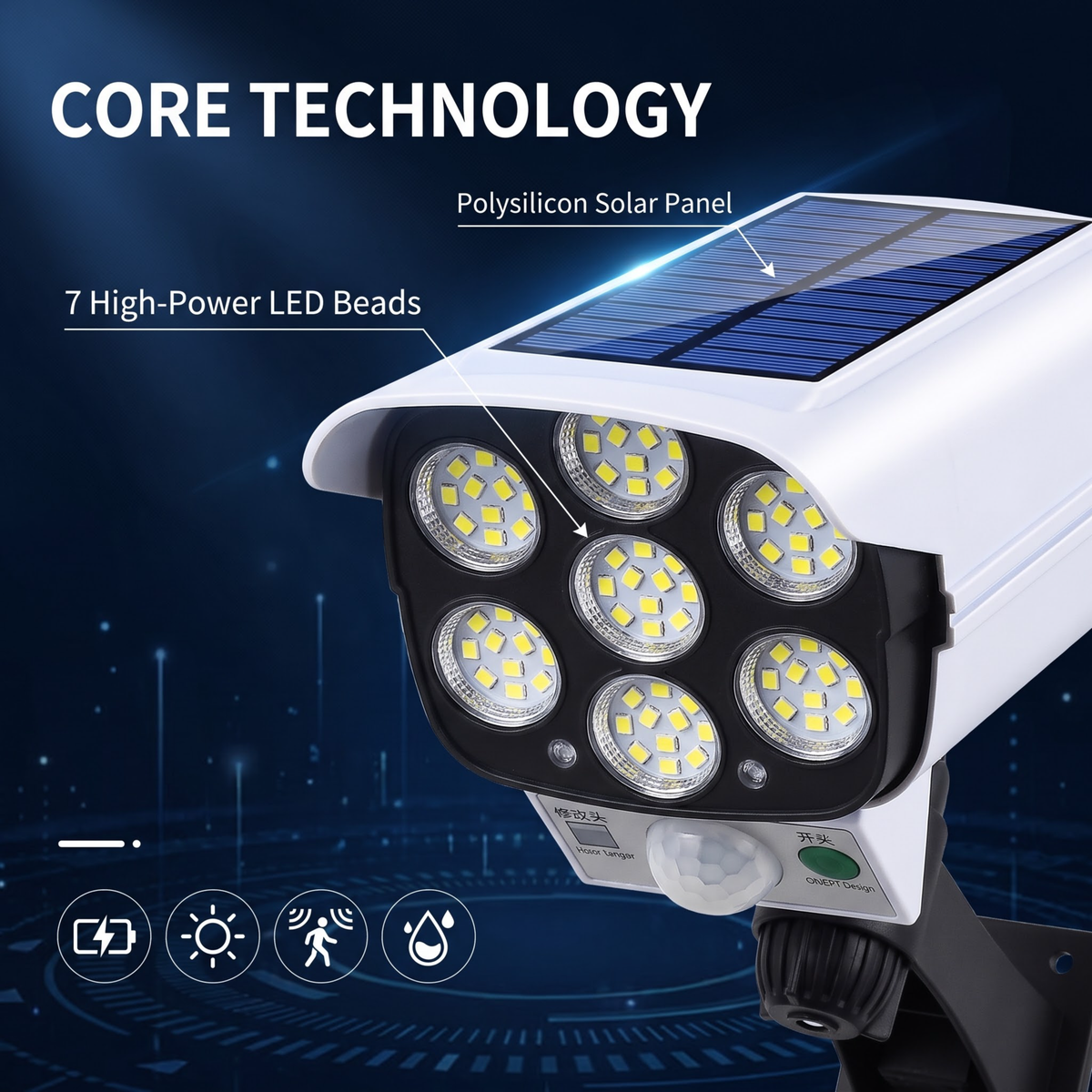 📢📢⚡Simulated security camera with LED solar light