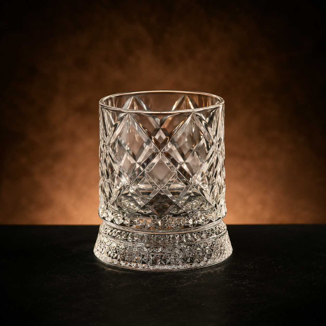 360° Spinning Crystal Whiskey Glass