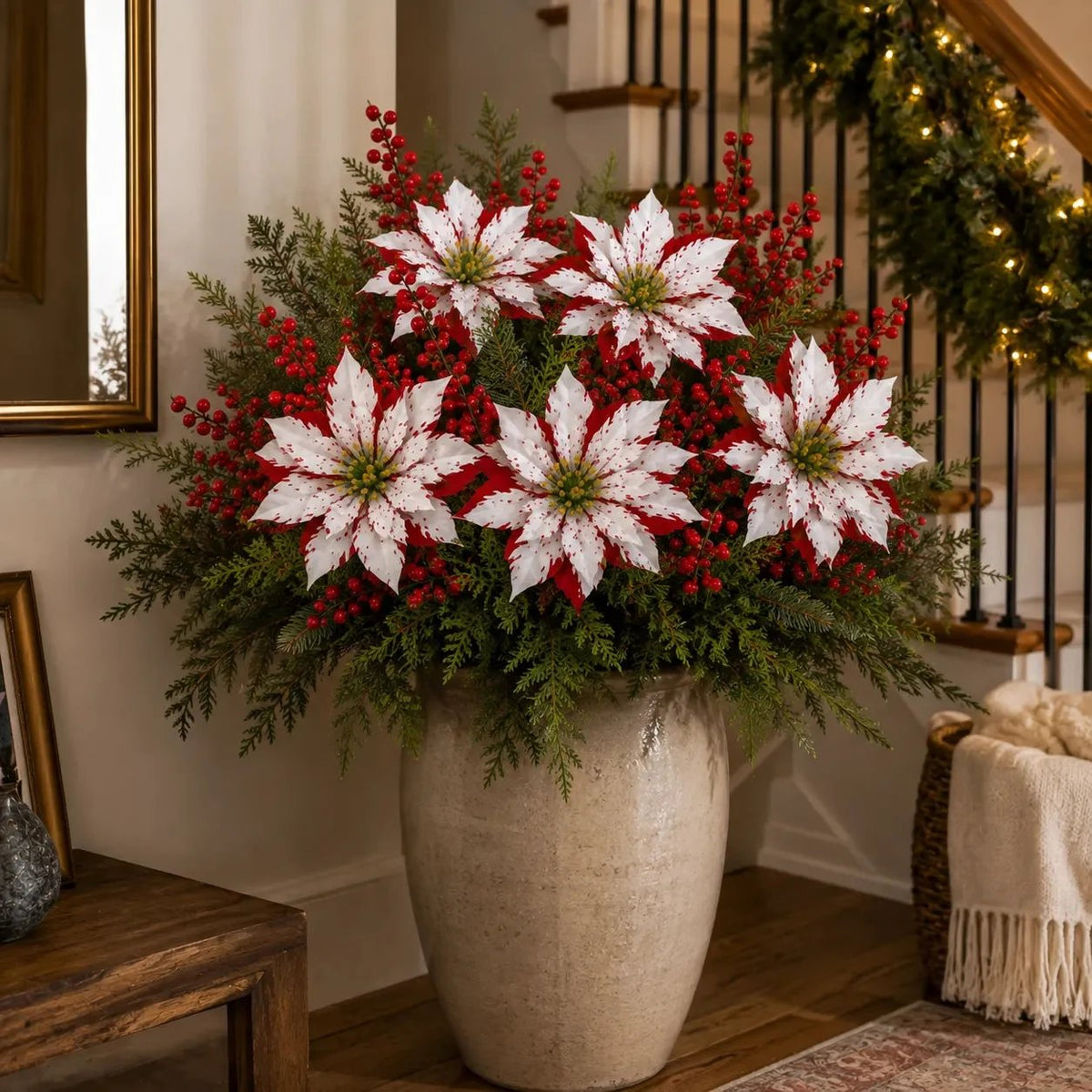 🎉❀SAVE 39%🔥Christmas Poinsettia Planter Inserts(SET INCLUDES 6 PICKS)