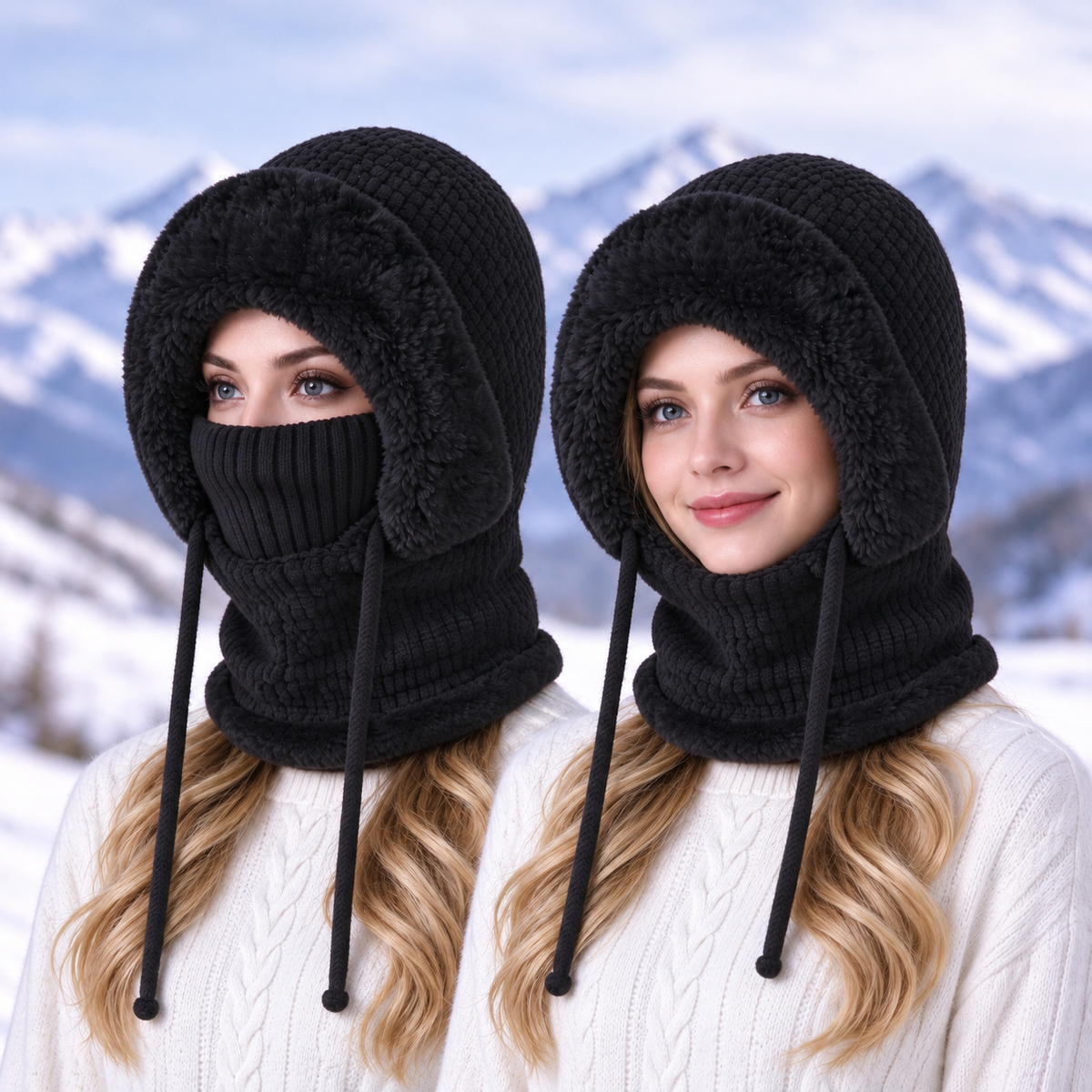 Stay Cozy and Stylish This Winter ❄️✨3 in 1 Beanie Hat For Women