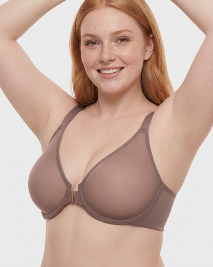 Front Closure Mesh Support Bra