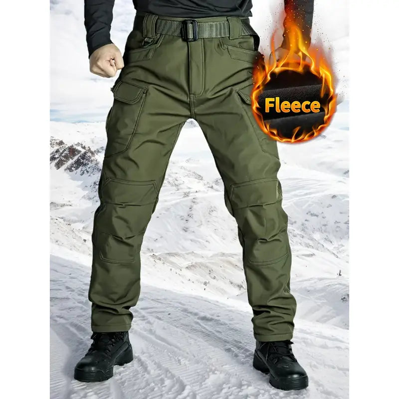 Men's Fleece-Lined Tactical Cargo Pants