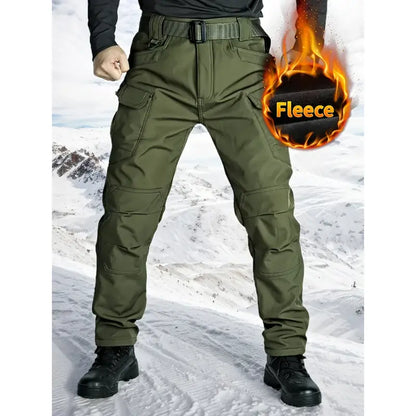 Men's Fleece-Lined Tactical Cargo Pants