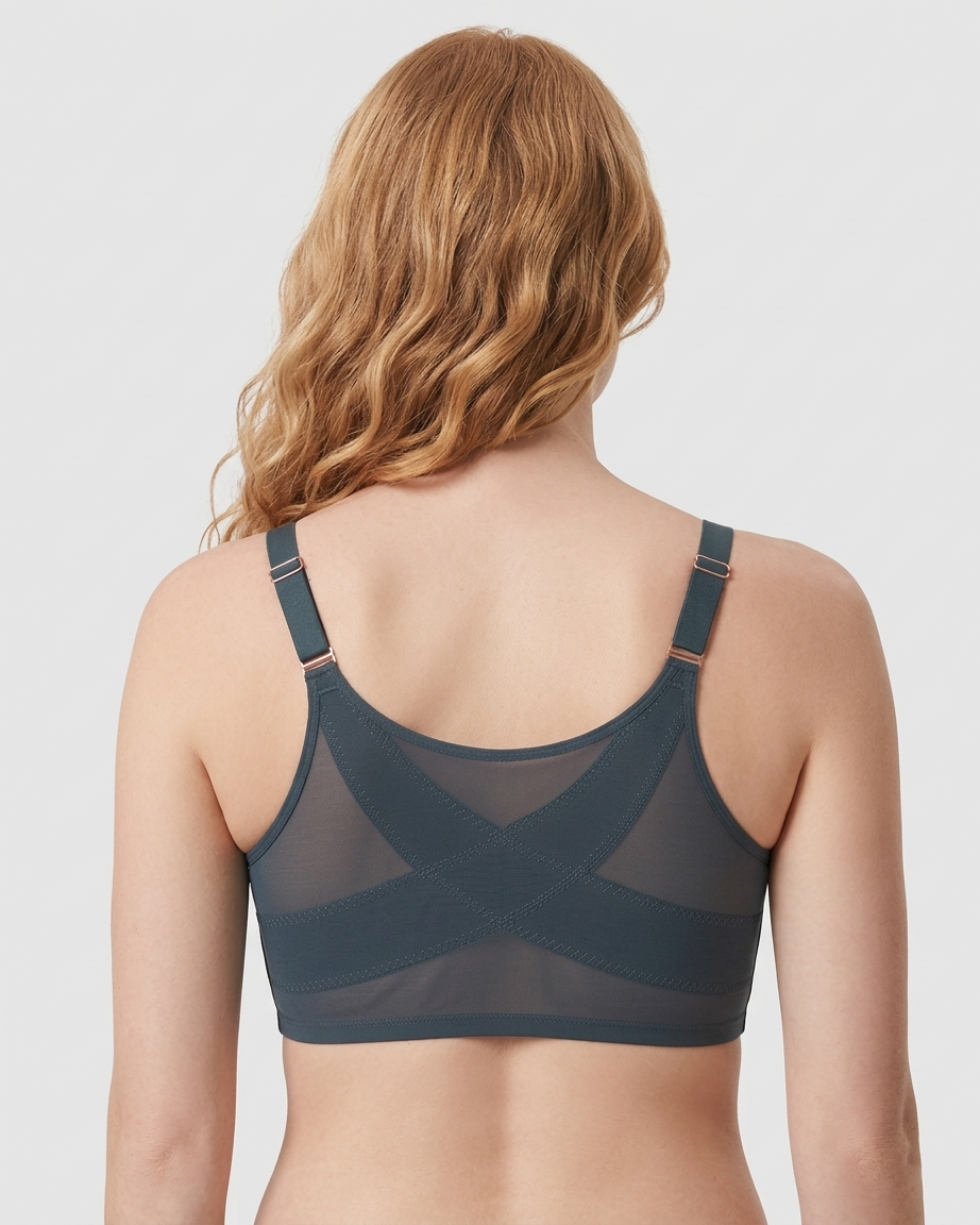 Front Closure Mesh Support Bra
