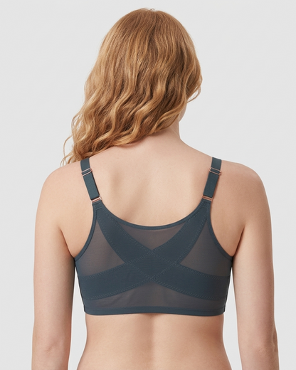 Front Closure Mesh Support Bra