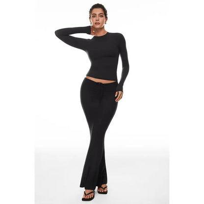 Soft Single-Layer Basic Long Sleeve Shirts See Through Breathable Wear Casual Sporty Shirt