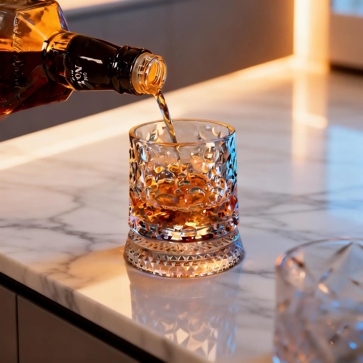 360° Spinning Crystal Whiskey Glass