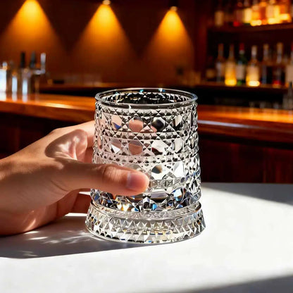 360° Spinning Crystal Whiskey Glass