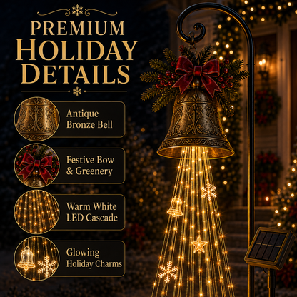 🔥Hot Sale 73% OFF🎄 Christmas Bell Cascade Solar Yard Light✨