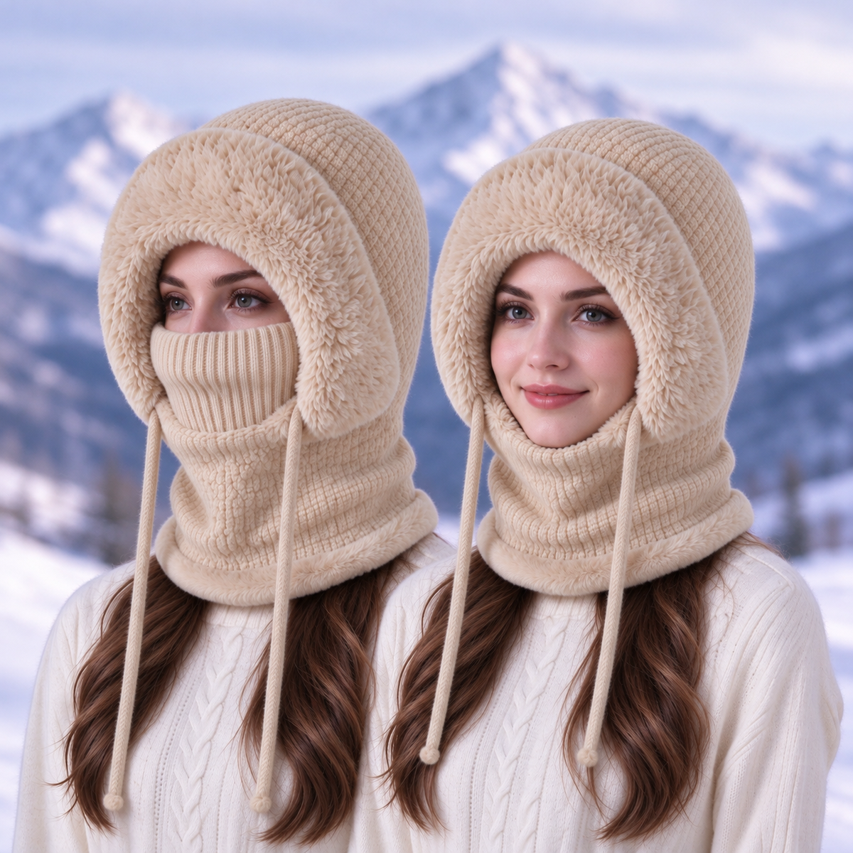 Stay Cozy and Stylish This Winter ❄️✨3 in 1 Beanie Hat For Women