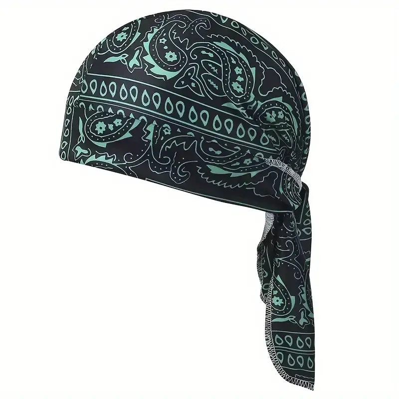 5 Pack Paisley Bandana Head Wraps Breathable Tie Back Skull Caps