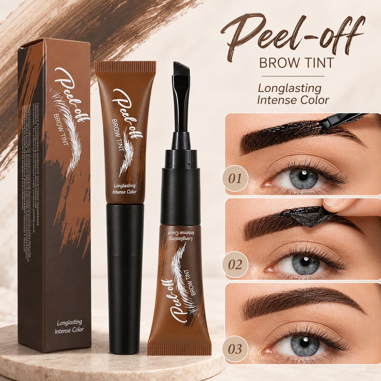 5-Color Waterproof Eyebrow Tint for Precise & Long-Lasting Brows