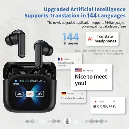 🎁🔥Wireless Bluetooth AI Translation Earphone With LED display screen(Fit iOS & Android)