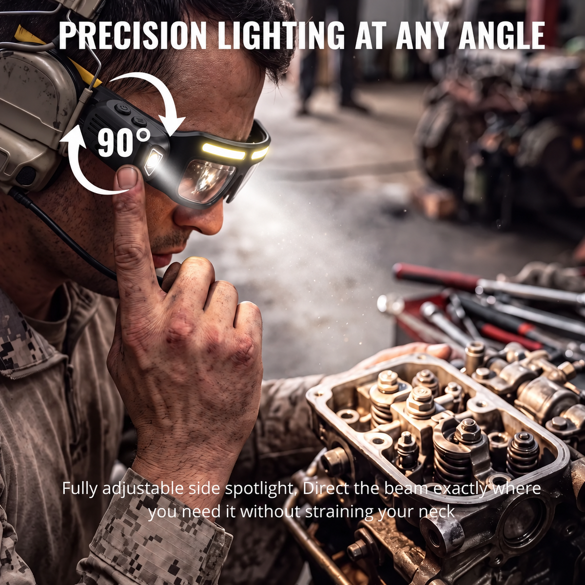 Rechargeable LED Sensor Glasses Light