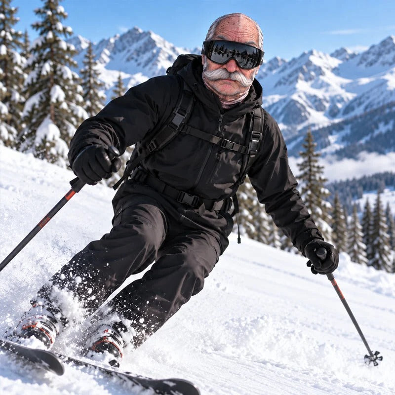 🎿 Realistic Face Balaclava – Funny Ski & Snowboard Mask for Cold Weather Adventures