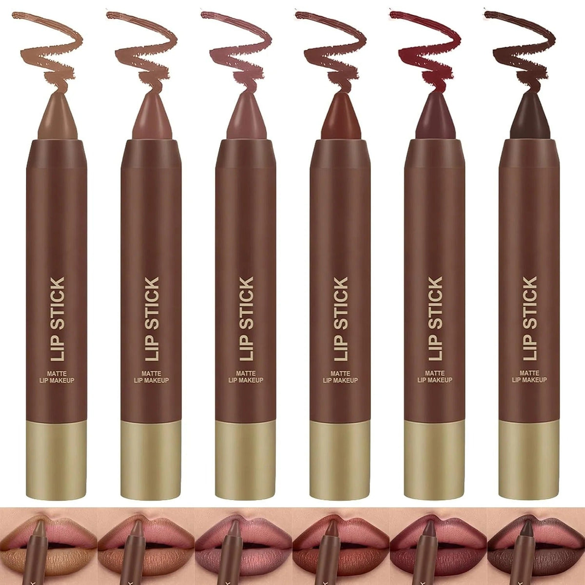Matte Brown Lipstick| Waterproof Non-Stick Cup
