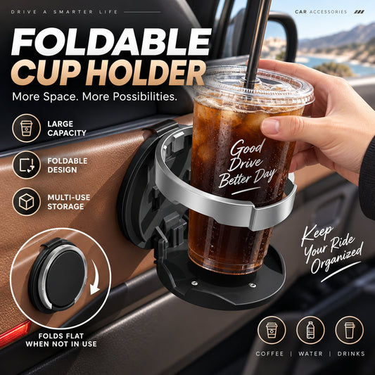 Black Friday Deal Universal Foldable Car Cup Holder Adjustable Auto Drink Moun