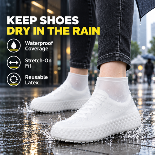 🌧️🥾 Buy 1 Get 1 Free – Outdoor Reusable Latex Rain Boot Covers | Waterproof & Durable ✨✨