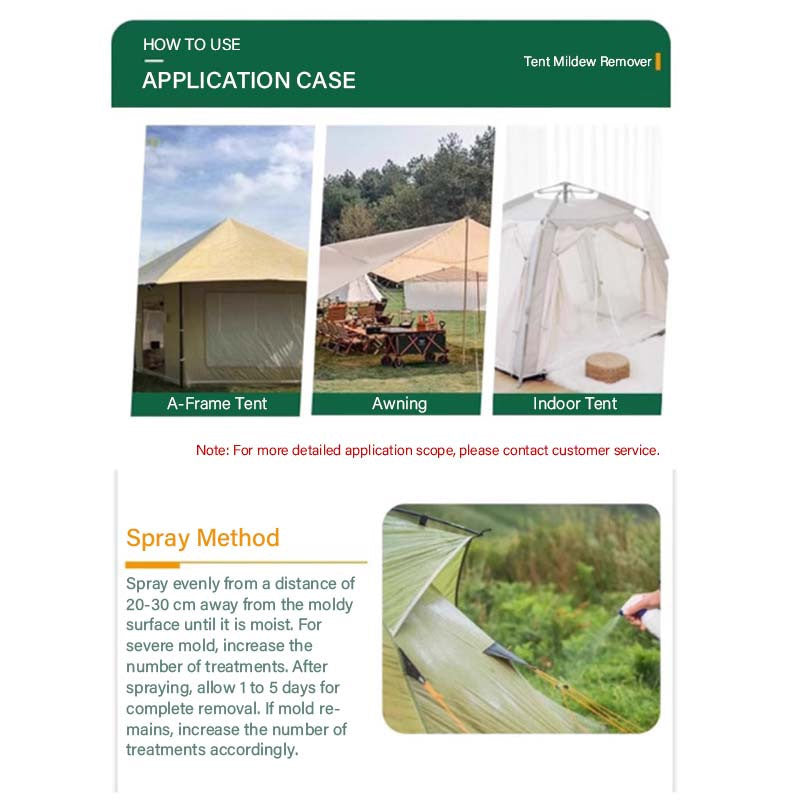 ✨Limited-time free cleaning cloths Outdoor Mold & Mildew Stain Remover for Tents Awnings & Waterproof Fabrics