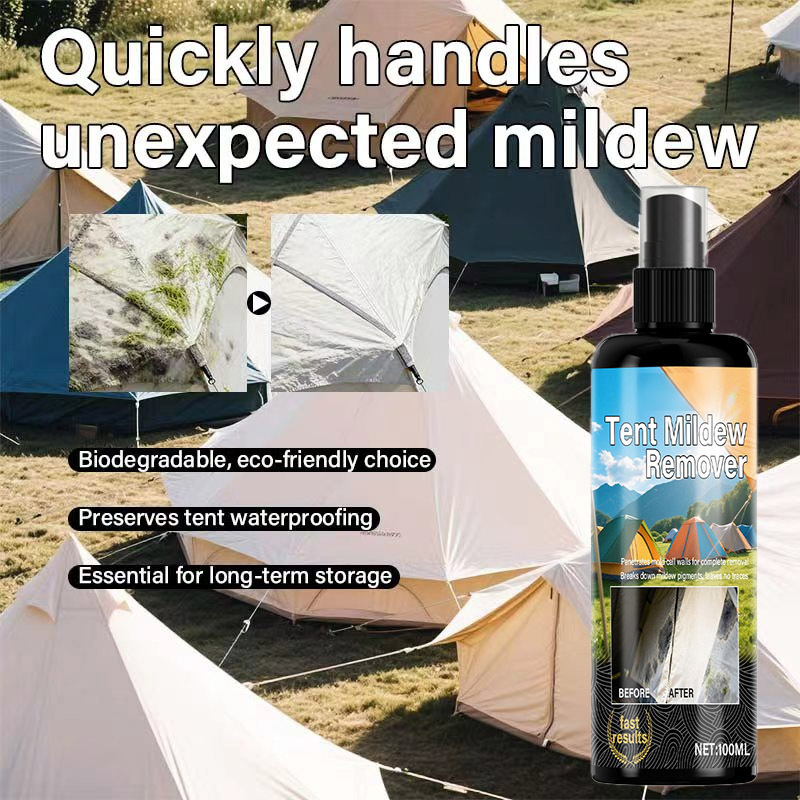 ✨Limited-time free cleaning cloths Outdoor Mold & Mildew Stain Remover for Tents Awnings & Waterproof Fabrics