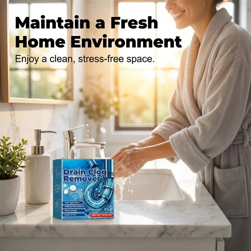 Powerful Drain Unclogging Tablets for Kitchen and Bathroom Pipes
