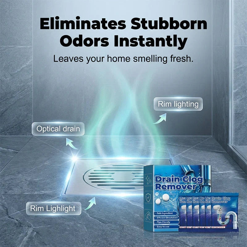 Powerful Drain Unclogging Tablets for Kitchen and Bathroom Pipes