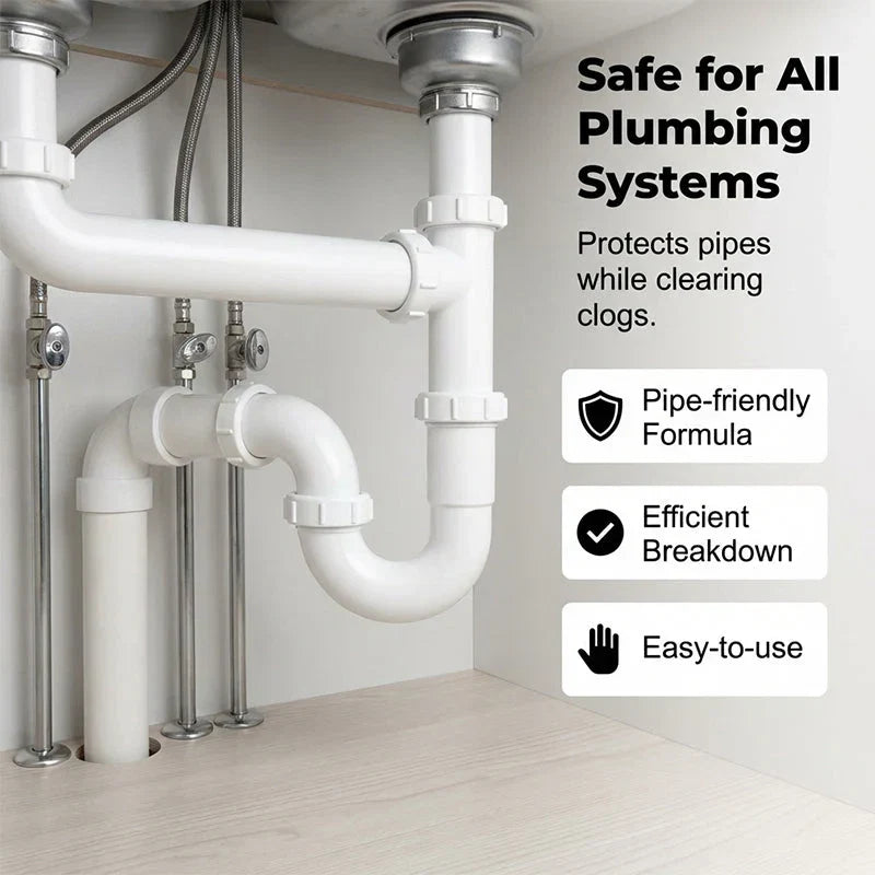 Powerful Drain Unclogging Tablets for Kitchen and Bathroom Pipes