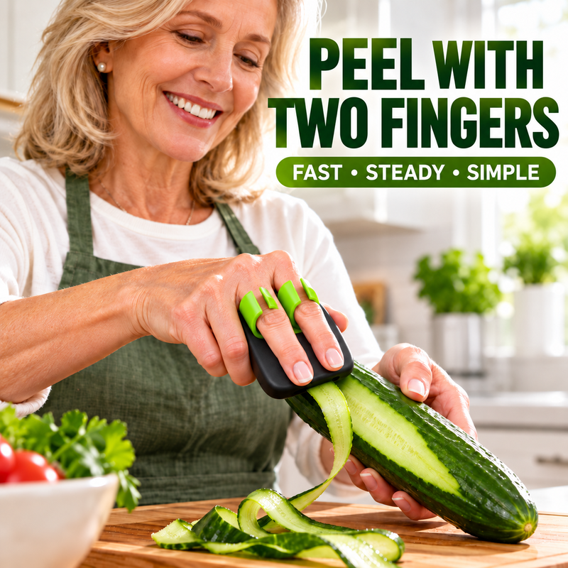 🥳2026 HOT SALE🥳💞50K+ SOLD! 🧣❄️ 50% OFF!Ergonomic Two-Finger Fruit and Vegetable Peeler