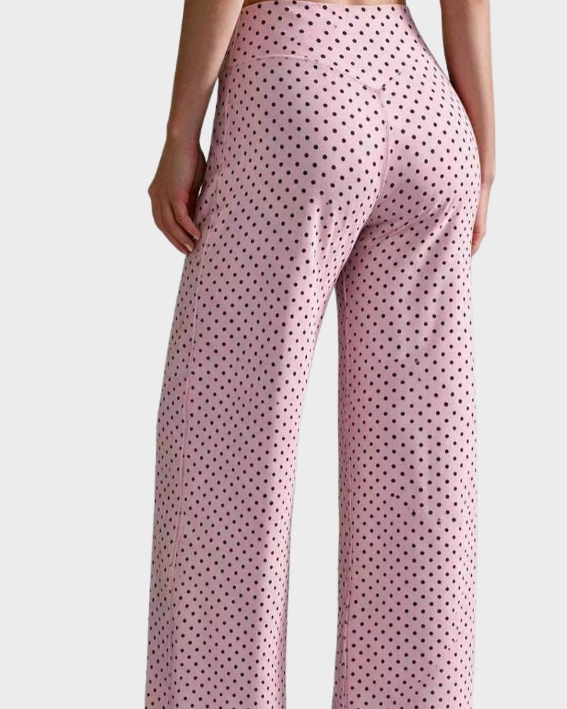 High-Waist Solid & Leopard Flare Pants